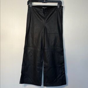 David Lerner Jet Black Wide-Leg Trousers